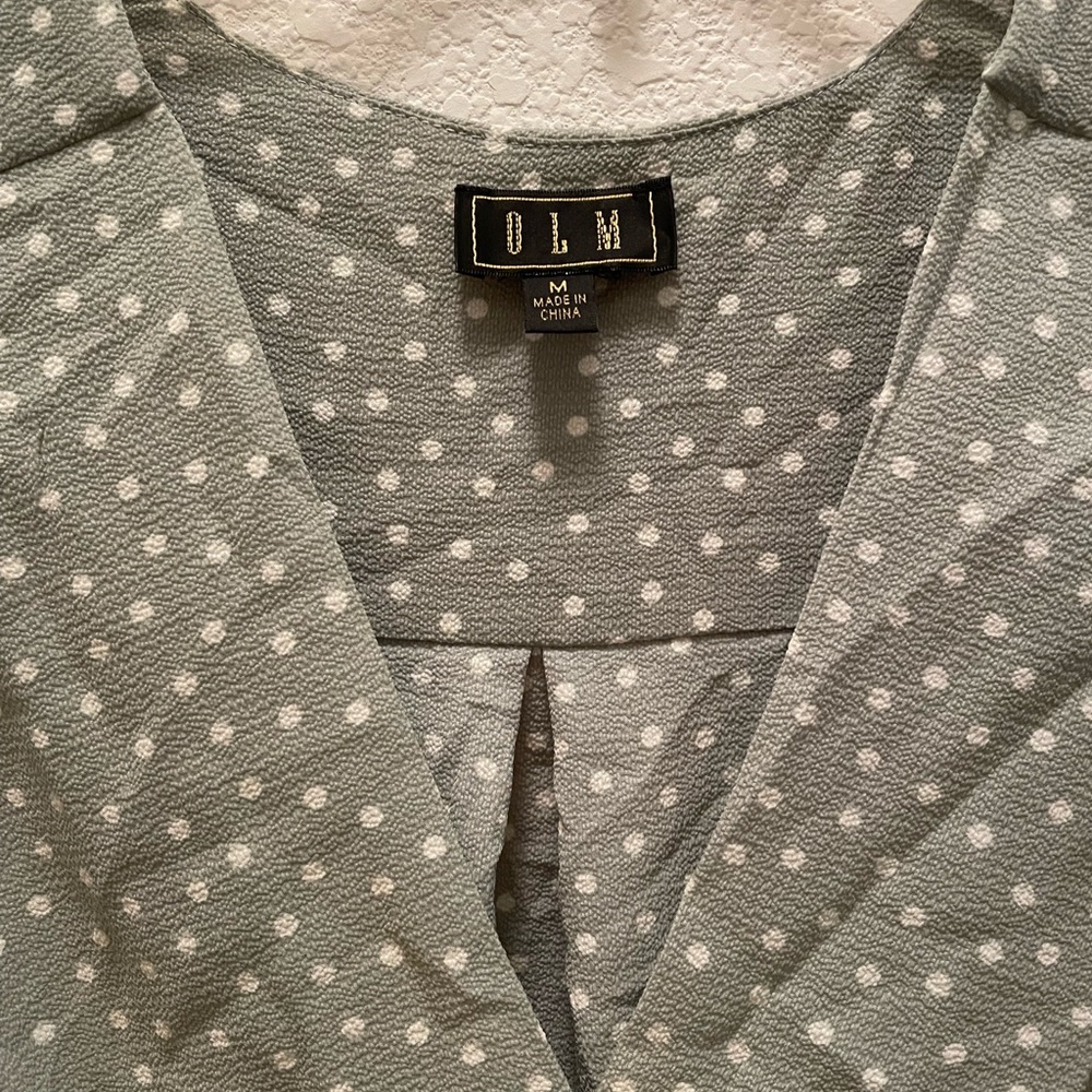 Light green Polka dot Top - Picture 3 of 4